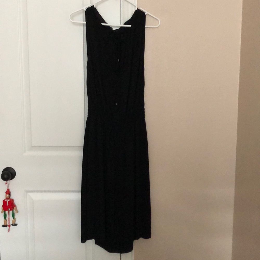 Theory silk black dress